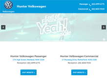 Tablet Screenshot of huntervolkswagen.com.au